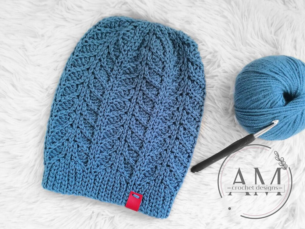 Classic Knit Look Beanie Crochet Pattern