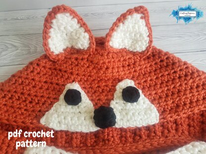 Woodland Fox Hooded Blanket For Adults & Kids