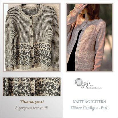 OGE Knitwear Designs P236 Elliston Cardigan PDF