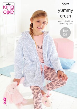 Dressing Gowns in King Cole Yummy Crush - 5602 - Downloadable PDF