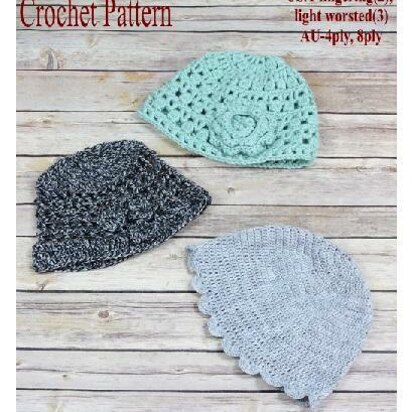 Ladies Beanies Crochet Pattern #19