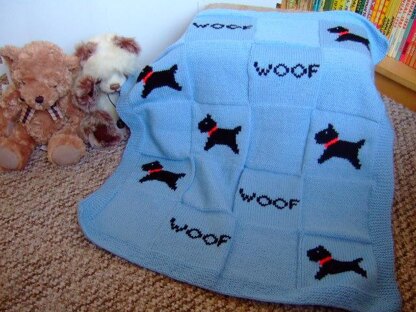 Baby Child's Scottie Dog Blanket