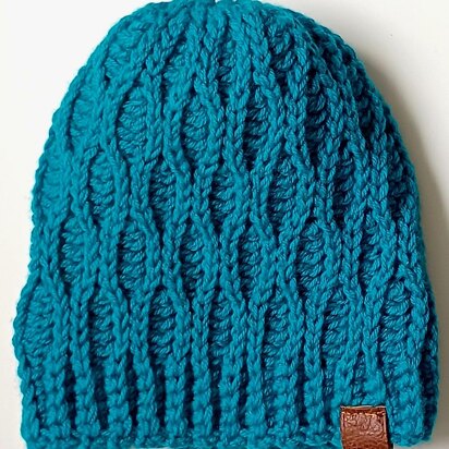 Crochet Hat Blue Waves