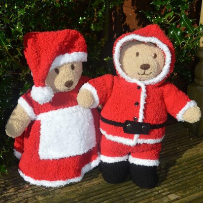 Santa and Mrs Claus Teddy Clothes