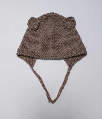 Baby Bear Knit Bonnet 0-12m