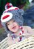 Baby Sock Monkey Hat & Sock Cocoon Pattern