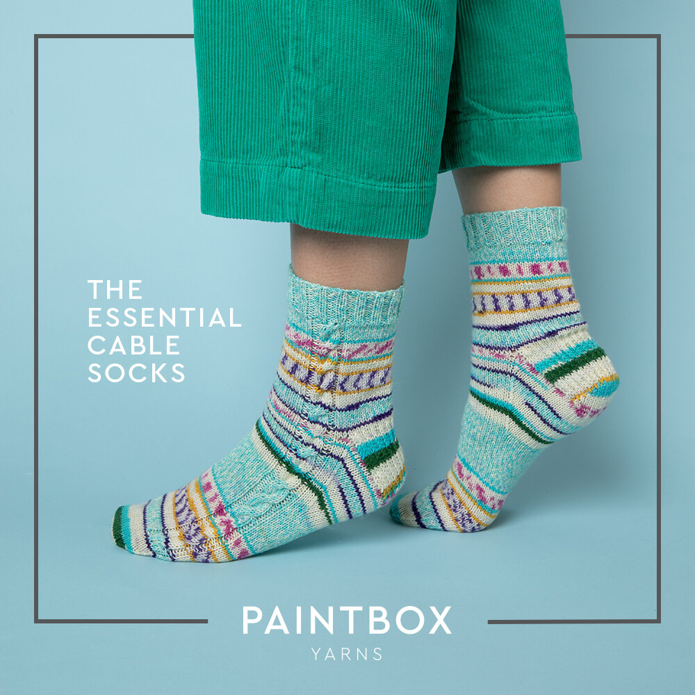 The Essential Cable Socks - Free Knitting Pattern in Paintbox