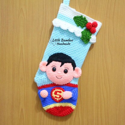 Superman Inspired Christmas Stocking