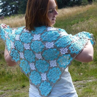 Shawl blue lagoon