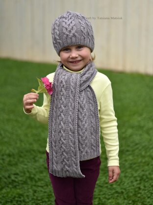 Cable Storm Hat and Scarf