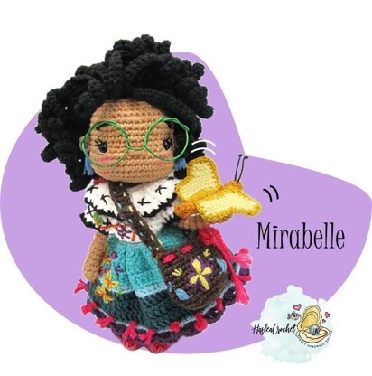 Doll crochet pattern tutorial Mirabel amigurumi