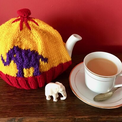 Eleanora Elephant Tea Cosy in Patons Fab DK