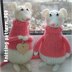 Toy knitting patterns, toy mice in love Valentine's, animal knit pattern Mouse