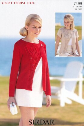 Cardigans in Sirdar Cotton DK - 7499