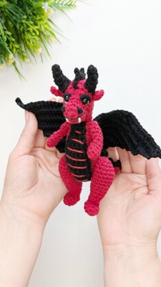 Blaze the Dragon crochet pattern, amigurumi dragon pattern