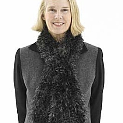 Knitted "Mink" Stole in Lion Brand Fun Fur