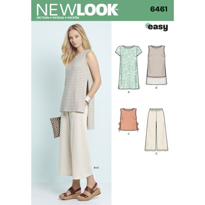 New Look Misses' Dress, Tunic, Top and Cropped Pants 6461 - Paper Pattern, Size A (6-8-10-12-14-16-18)