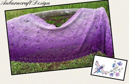 Dragonfly Hide n Seek Shawl