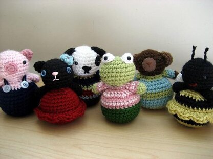 Roly-Poly Animal Amigurumi Pattern Set