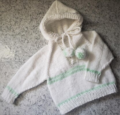 CC Newborn Striped Hoodie