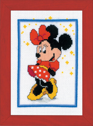 Vervaco Counted Cross Stitch Kit Disney Minnie Mouse Cross Stitch Kit