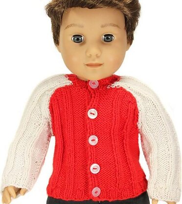 Saddle Sleeve Cardigan - 18" Dolls