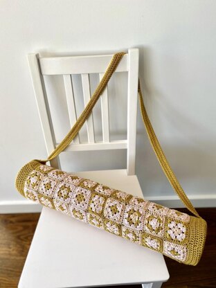 Granny squares yoga mat bag Crochet pattern by