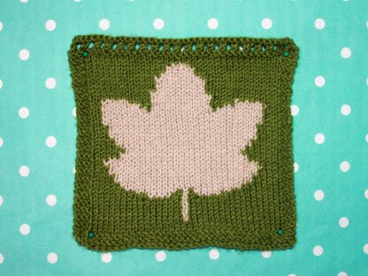 Sycamore Leaf Intarsia Square