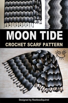 Moon Tide crochet scarf