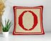 Bordered Cushion O Initial Letter Pillow Mini C2C Crochet Pattern ABC Name Bolster