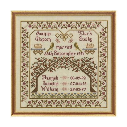 Historical Sampler Company Family Tree Sampler - Downloadable PDF