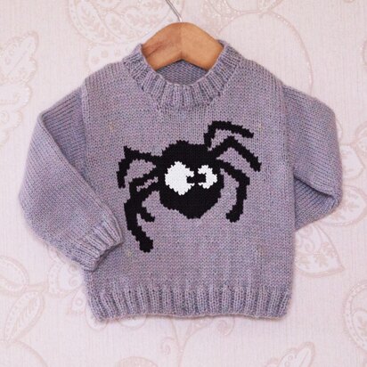 Intarsia - Spider Chart - Childrens Sweater
