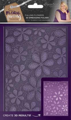 Crafter's Companion Sara Davies Signature Floral Fantasy 3D Embossing Folder - Falling Flowers