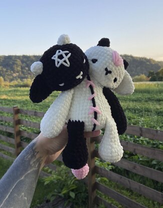 Two-headed Baphomet | Crochet Pattern | Fantasy Amigurumi Monster, Angel Demon Toy