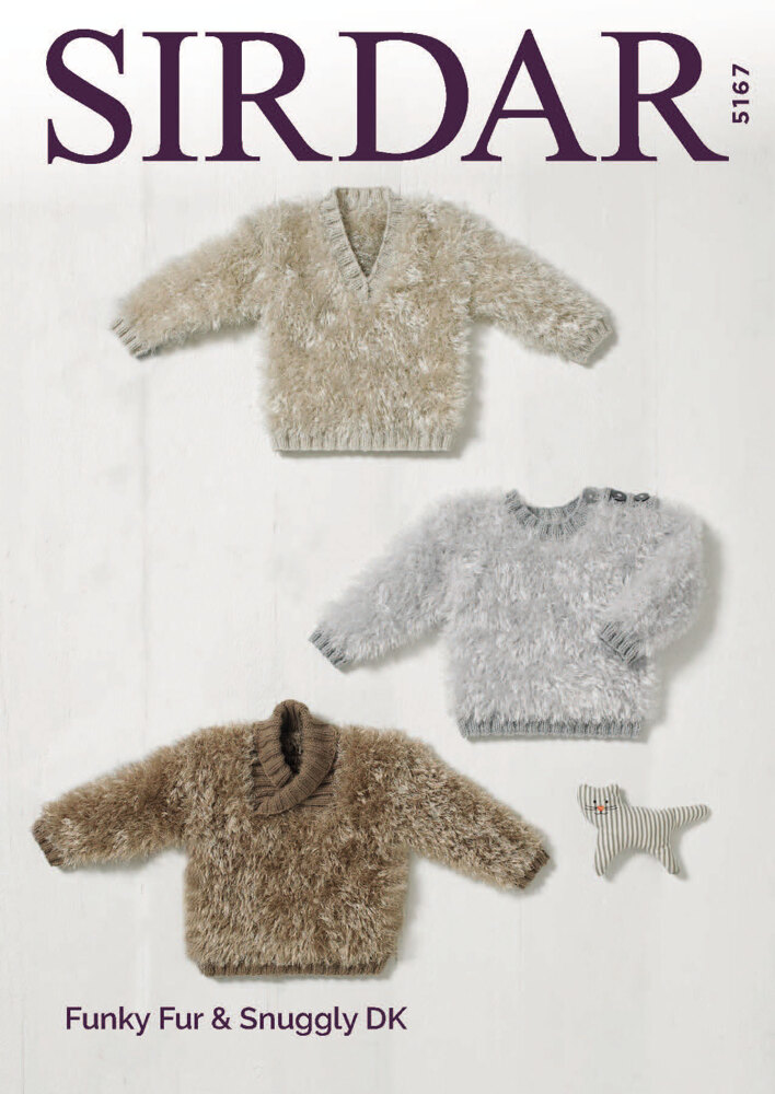 Jumpers in Sirdar Funky Fur Snuggly DK 5167 Downloadable PDF