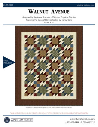 Windham Fabrics Walnut Avenue - Downloadable PDF