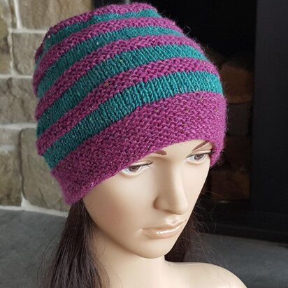 Remy - textured striped beanie