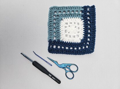 Filet Log Cabin Blanket