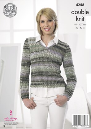 Cardigan & Top in King Cole DK - 4258 - Downloadable PDF