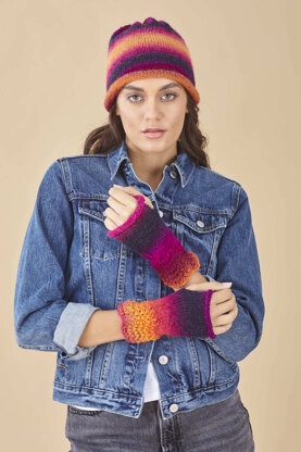 Hand Warmers, Sloppy Hat and Cowl in King Cole Riot DK - P6112 - Leaflet