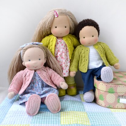 Cardigan + Booties for 11-13"/28-33 cm Waldorf Doll