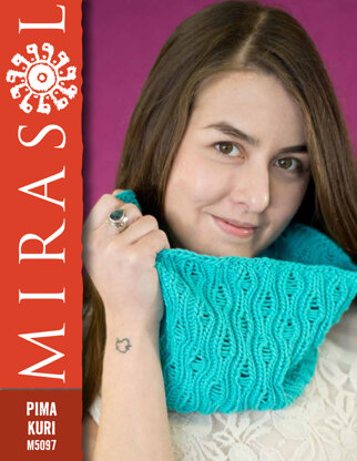 Drop Stitch Cowl & Wrap in Mirasol Pima Kuri - M5097 - Downloadable PDF