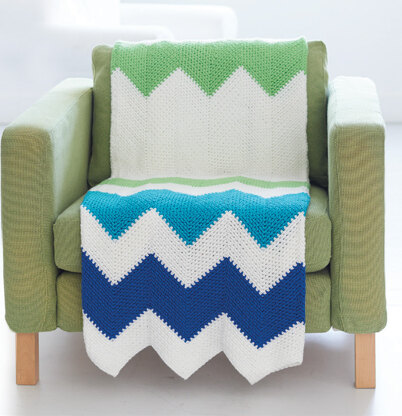 Zigzag Blanket in Caron Simply Soft and Simply Soft Brites - Downloadable PDF