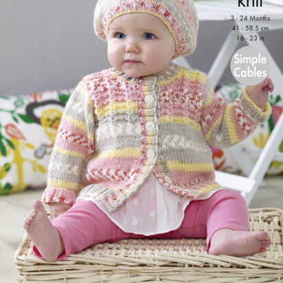 Blanket, Sweater, Cardigans & Hats in King Cole DK - 5082pdf - Downloadable PDF