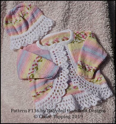 Bolero and Beanie pattern 14-24” chest (newborn-3 years)