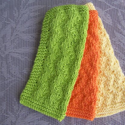 Three Zigzag Wash Set - knitting pattern