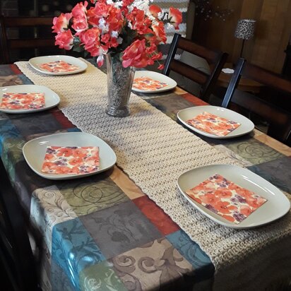 Crochet Lattice Table Runner