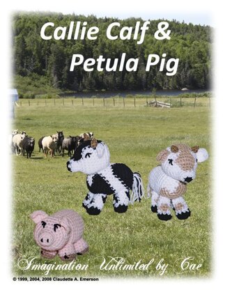 Callie Calf and Petula Pig
