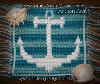 Awesome Ocean Mosaic Square: Anchors Away
