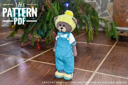 Barney bear amigurumi doll